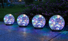 Load image into Gallery viewer, Solar Garden Lights - Cracked Glass Ball Lights - Solar-Powered Garden Decor - Energy-Efficient Garden Lights - LED Outdoor Lighting - Landscape Solar Lights