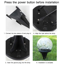 Load image into Gallery viewer, Solar Garden Lights - Cracked Glass Ball Lights - Solar-Powered Garden Decor - Energy-Efficient Garden Lights - LED Outdoor Lighting - Landscape Solar Lights