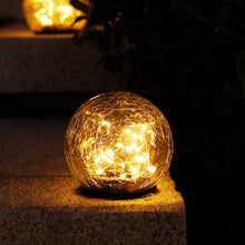 Load image into Gallery viewer, Solar Garden Lights - Cracked Glass Ball Lights - Solar-Powered Garden Decor - Energy-Efficient Garden Lights - LED Outdoor Lighting - Landscape Solar Lights