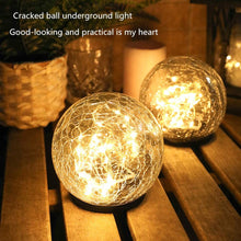 Load image into Gallery viewer, Solar Garden Lights - Cracked Glass Ball Lights - Solar-Powered Garden Decor - Energy-Efficient Garden Lights - LED Outdoor Lighting - Landscape Solar Lights
