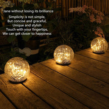 Load image into Gallery viewer, Solar Garden Lights - Cracked Glass Ball Lights - Solar-Powered Garden Decor - Energy-Efficient Garden Lights - LED Outdoor Lighting - Landscape Solar Lights