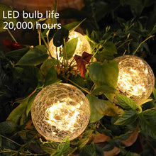 Load image into Gallery viewer, Solar Garden Lights - Cracked Glass Ball Lights - Solar-Powered Garden Decor - Energy-Efficient Garden Lights - LED Outdoor Lighting - Landscape Solar Lights