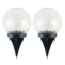 Load image into Gallery viewer, Solar Garden Lights - Cracked Glass Ball Lights - Solar-Powered Garden Decor - Energy-Efficient Garden Lights - LED Outdoor Lighting - Landscape Solar Lights