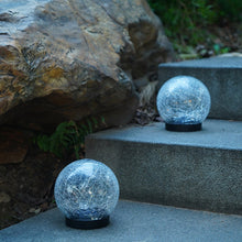 Load image into Gallery viewer, Solar Garden Lights - Cracked Glass Ball Lights - Solar-Powered Garden Decor - Energy-Efficient Garden Lights - LED Outdoor Lighting - Landscape Solar Lights