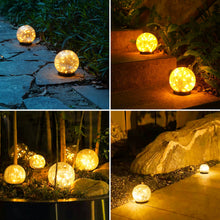 Load image into Gallery viewer, Solar Garden Lights - Cracked Glass Ball Lights - Solar-Powered Garden Decor - Energy-Efficient Garden Lights - LED Outdoor Lighting - Landscape Solar Lights