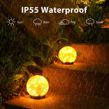 Load image into Gallery viewer, Solar Garden Lights - Cracked Glass Ball Lights - Solar-Powered Garden Decor - Energy-Efficient Garden Lights - LED Outdoor Lighting - Landscape Solar Lights