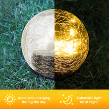Load image into Gallery viewer, Solar Garden Lights - Cracked Glass Ball Lights - Solar-Powered Garden Decor - Energy-Efficient Garden Lights - LED Outdoor Lighting - Landscape Solar Lights