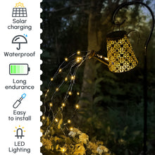 Load image into Gallery viewer, Solar Garden Decor - Waterfall String Lights - Yard Decoration Lighting - Solar Powered Garden Lights - Waterfall String Lights - Warm White LED Lantern - Unique Garden Lighting