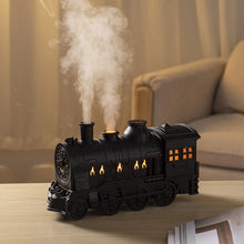 Load image into Gallery viewer, Train Shape Aromatherapy Diffuser Desktop Essential Oils Diffusor Smoke Ring Double Spray Ultrasonic Air Humidifier with LED Lamp