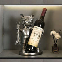 Load image into Gallery viewer, French Bulldog Wine Rack Decoration  Wine Holder Dog Butler Bottle Seat Design Statue Table Resin Decoration Sculpture