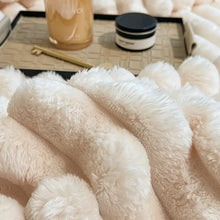 Load image into Gallery viewer, FAUX RABBIT FUR BLANKET - LUXURIOUS THROW BLANKET - SOFT PLUSH BLANKET - COZY THROW BLANKET - DECORATIVE BED BLANKET - COUCH THROW BLANKET - FAUX FUR THROW