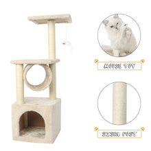 Load image into Gallery viewer, Cat Tree House Tower, Interactive Cat Toy, Durable Cat Furniture For Scratching And Lounging, Best Cat Tree For Indoor Cats, Cat Furniture, Sturdy Cat Scratching Post With Bed
