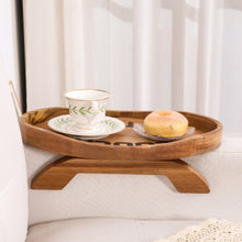 Load image into Gallery viewer, Couch Potato Tray-Smart Clip-On Sofa Tray Made of Acacia Wood