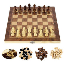 Load image into Gallery viewer, Foldable Wooden Chess - Travel Chess Set - Chess Set with Storage - Portable Chess Set - High-Quality Chess Pieces