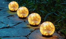Load image into Gallery viewer, Solar Garden Lights - Cracked Glass Ball Lights - Solar-Powered Garden Decor - Energy-Efficient Garden Lights - LED Outdoor Lighting - Landscape Solar Lights