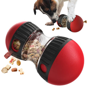 Leaky Food Ball For Pets - Slow Feeder Rolling Ball - Mental Stimulation Toy For Pets - Interactive Feeding Ball